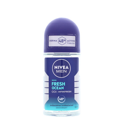 3x NIVEA Men Fresh Ocean Roll On je 50ml Deodorant Herren 48h Schutz