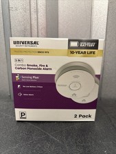 USI 2-Pack 10-Year Battery Combination Smoke and Carbon Monoxide Detector. New