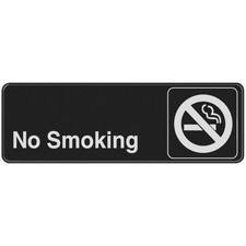 Hillman English Black No Smoking Sign 3 in. H X 9 in. W 6-PACK 