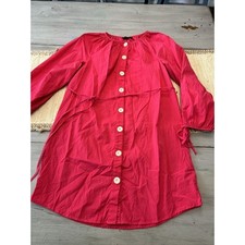 J Crew Hot Pink Tie Sleeve Button Front Mini Shirt Dress Sz XS