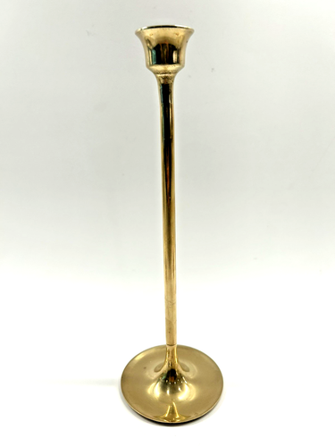 Vtg Brass Candlestick Holders Graduated Taper Candles Made in Taiwan Set of 3 - Picture 2 of 6