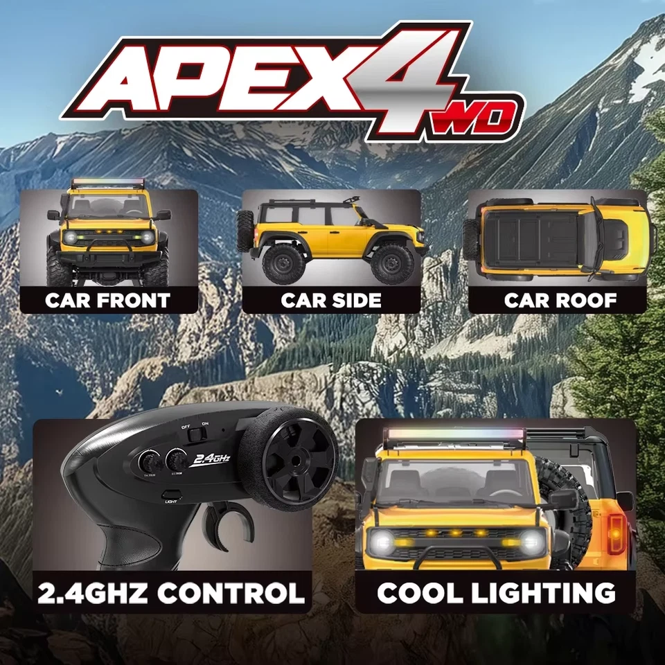 HB R1601 RC 1:16 2.4G 4WD Off-Road Remote Control LED Crawler Trucks Climbing - Image 3 of 4