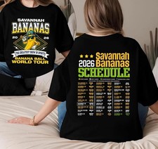 New 2 side Savannah  Bananas Baseball Team 2026 short sleeve shirt VK11049
