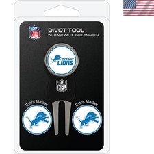 NFL Divot Tool with 3 Golf Ball Markers Pack, Markers are Removable Magnetic ...