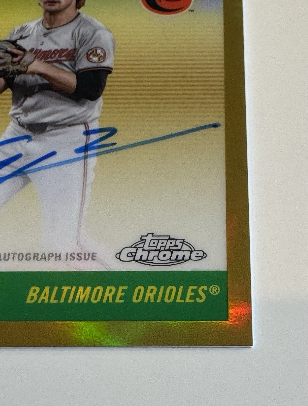 2025 Topps Chrome Platinum Gunnar Henderson True Gold Refractor Auto /50 CPA-GH view 4