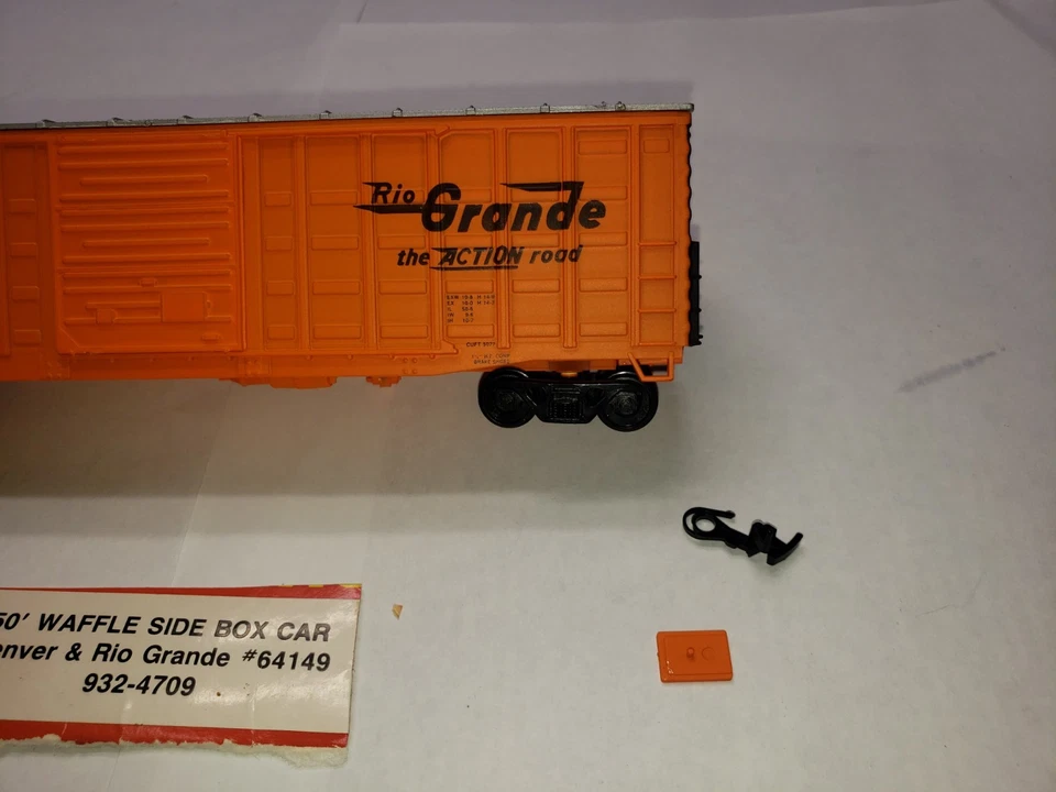 Coche caja lateral gofre HO Walthers 932-4709 50' Rio Grande D&RGW 64149 naranja 1:87 Foto 4 de 4