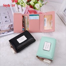 Womens Leather Small Wallet Ladies Card Holder Short Clutch Handbag Coin Purse