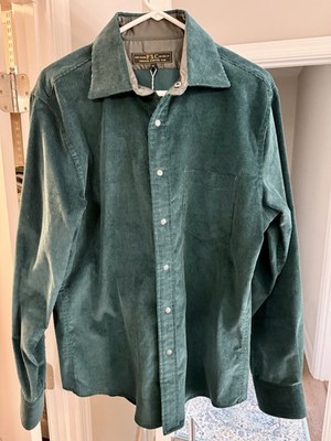 Freemans Sporting Club Heavy-Duty Green Long Sleeve Corduroy Shirt Xl NWT