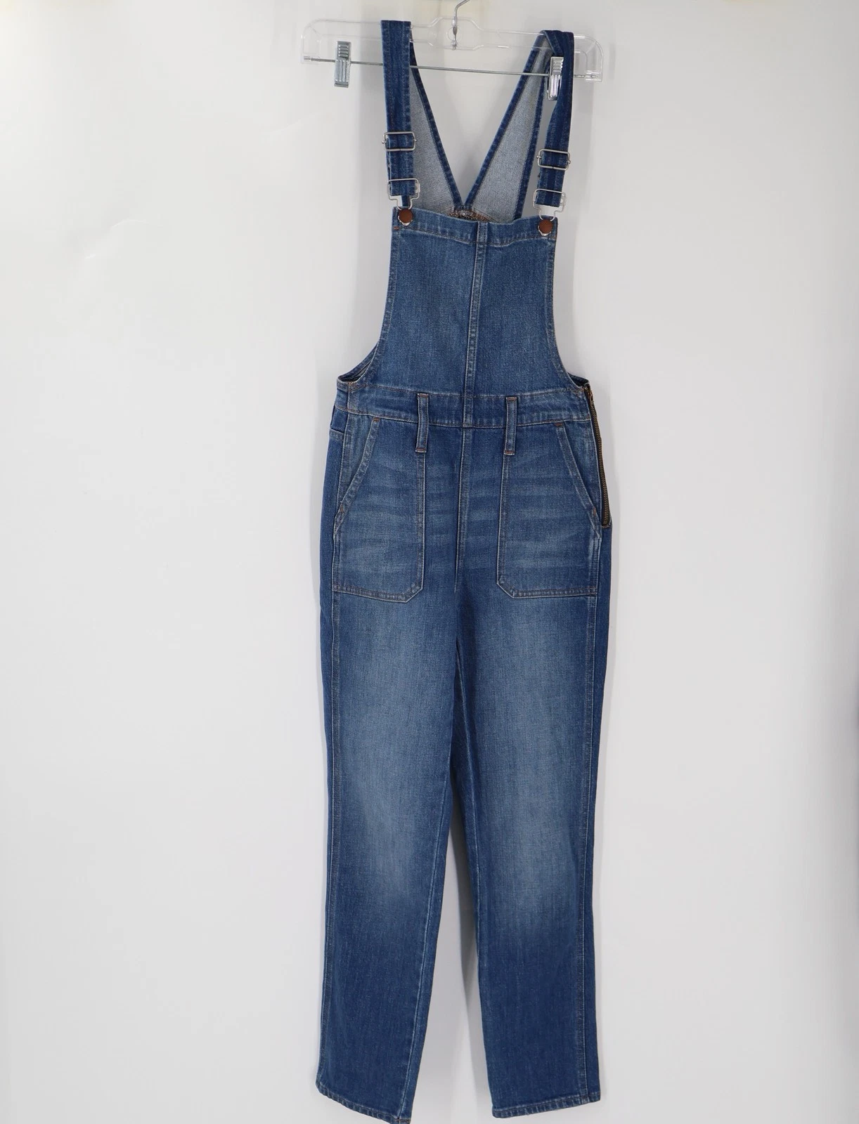Madewell Women's Denim Overalls Jumpsuit Romper Medium Wash Size XS Casual Chic