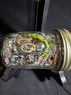 Jewelry Jar Lot Vintage To Modern Heavy Metal Not Full Of Plastic High Quality