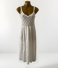 Vintage Sheer Floral Nightgown S/M Lace Slip Dress Cottage Coquette Romantic