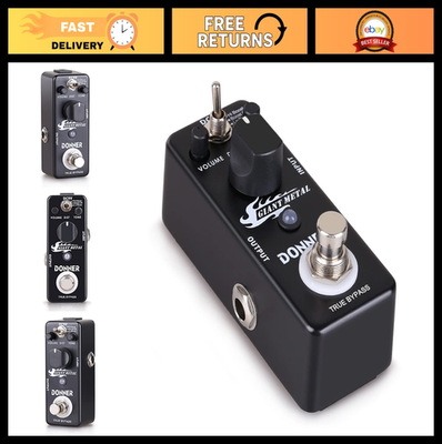 #ad Giant Metal Distortion Pedal for Electric Guitar Boost 3 Modes True Bypass $71.99