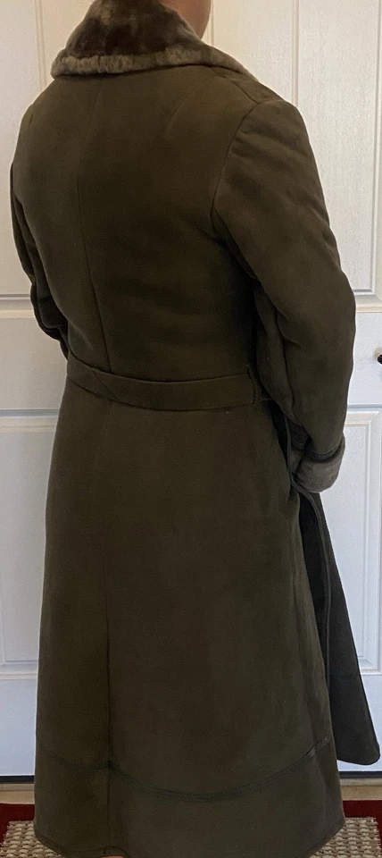 Sawyer Of Napa Jacket Full Length Gray Vintage Sheepskin Double-Lined OG tags - Image 3 of 4