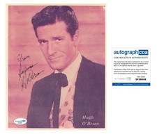 Hugh O'Brian "The Life and Legend of Wyatt Earp" AUTOGRAPH Signed 8x10 Photo