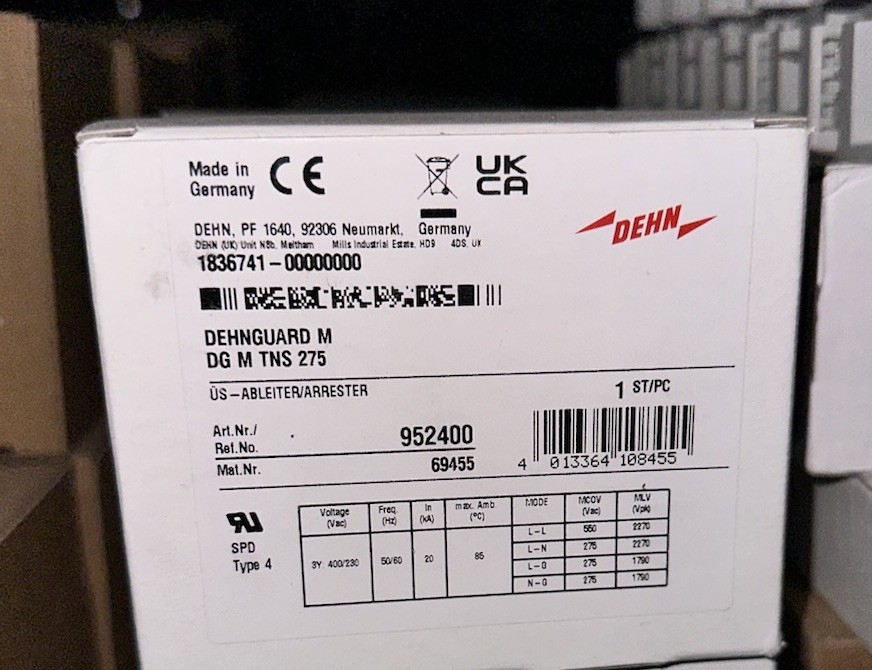 DEHN 952400 OHNE OVP DG M TNS 275 Blitzschutz - Foto 3