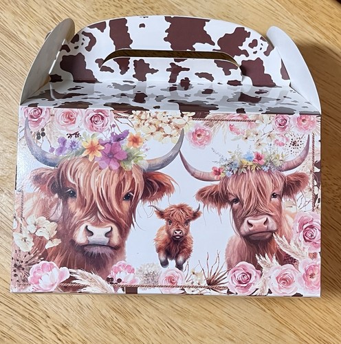 Highland Cow Happy Birthday Party Accessories Decor Boho Floral Cow Print 37 Pc - Picture 8 of 9