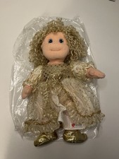 Ty Beanie Kids Blondie Gold Princess Dress Shoes 2000 Retired Blonde Blue Eyes