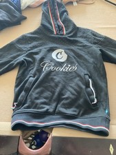 Cookies Sf Black Fleece Pullover Hoodie Logo Hooded Pockets