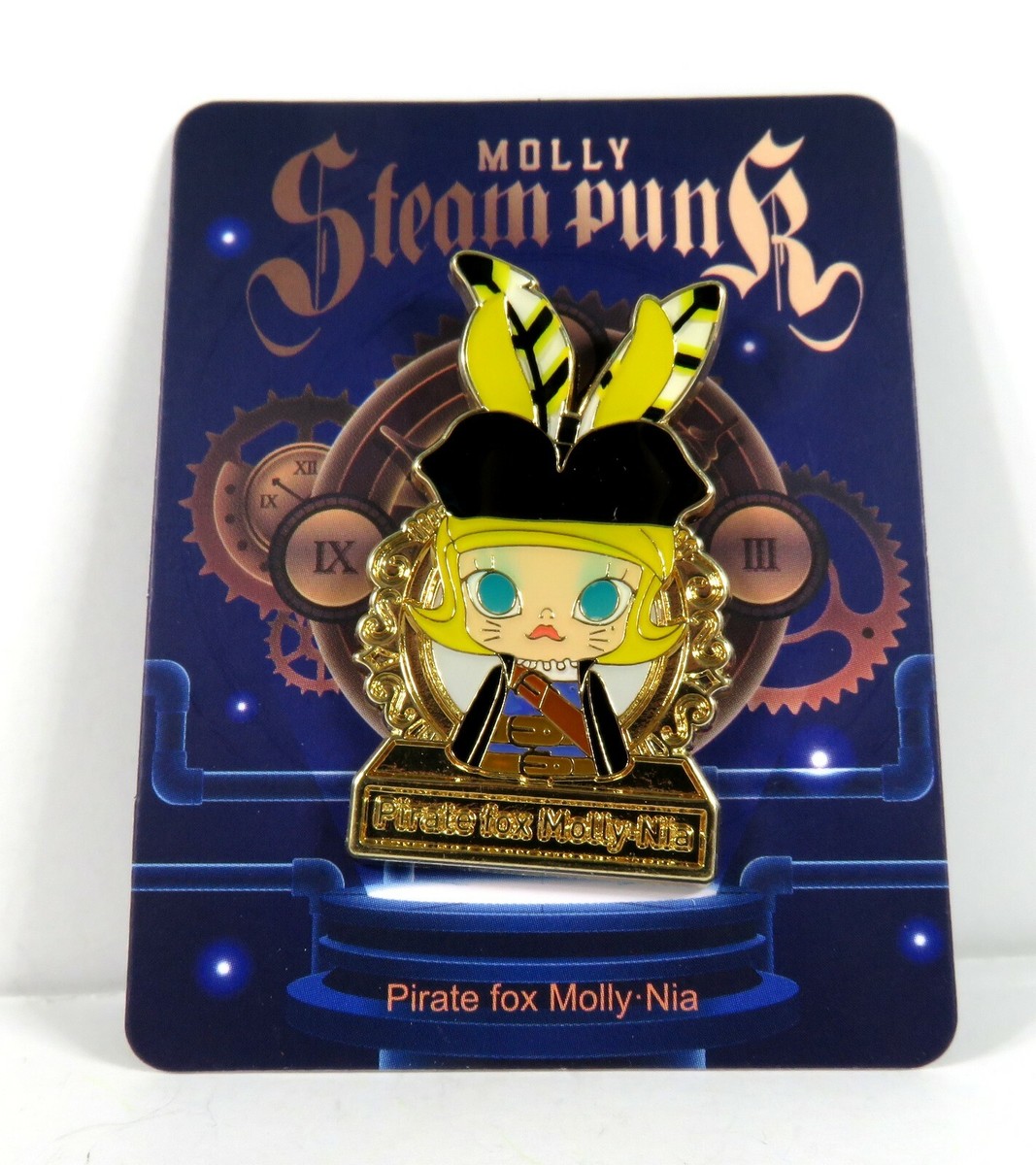 Pop Mart Molly Steam Punk Pin Series Pirate Fox Molly Nia