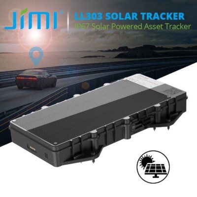 JIMI  LL303 4G Solar Powered IP67 GPS Tracker 10000mAh IoT Fleet, Asset Tracking