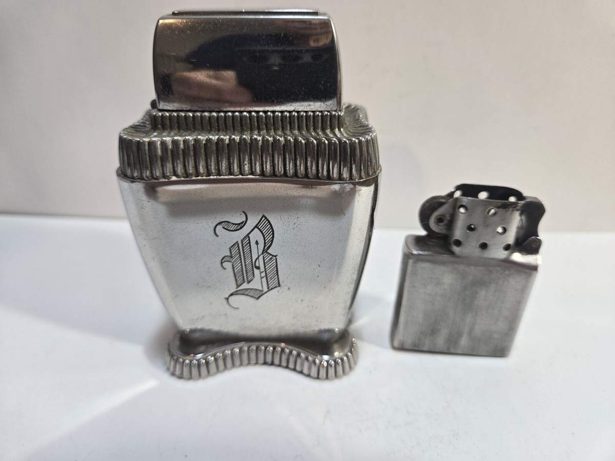 Working VINTAGE ZIPPO LADY BRADFORD TABLE LIGHTER Zippo