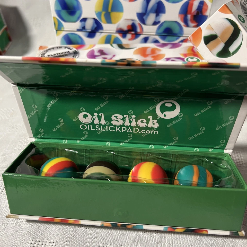 Juego de 4 minis antiadherentes de bolas lisas en caja de camuflaje rasta pulido al aceite Foto 2 de 2