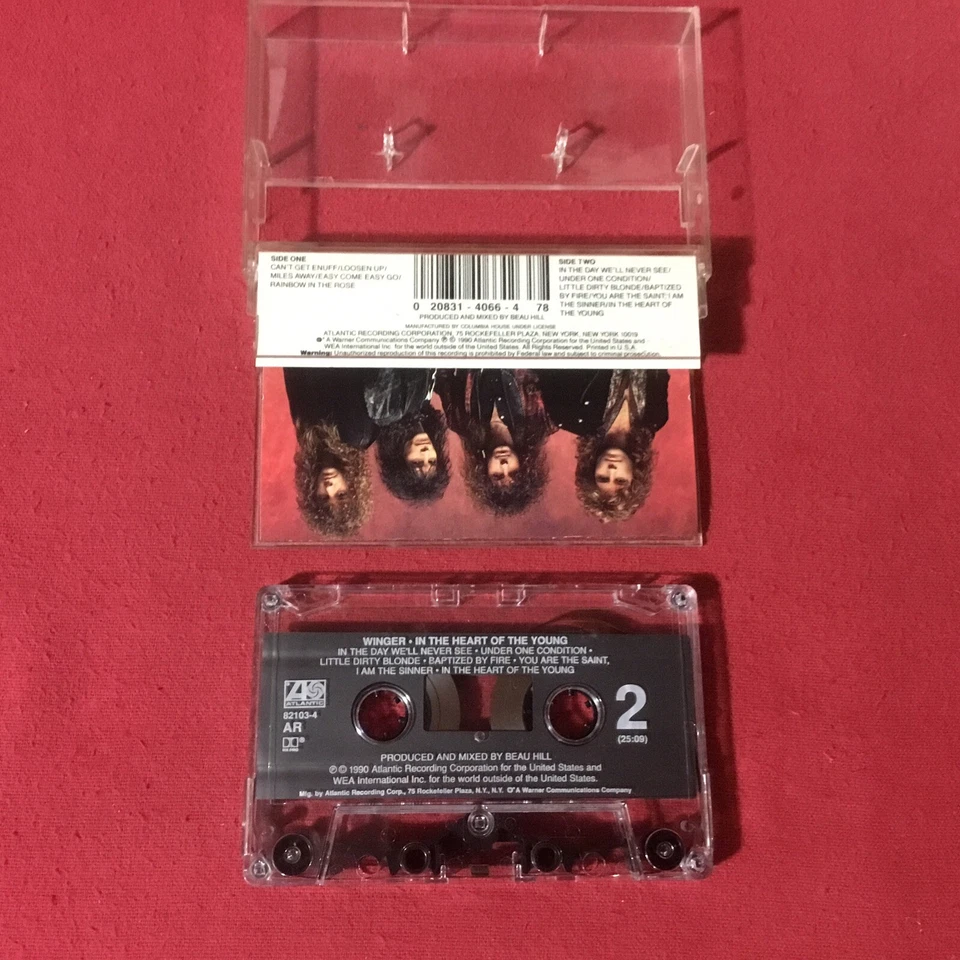 Winger – In The Heart Of The Young *1990:Atlantic Cassette – A4 82103 (EX) copy - Image 2 of 4