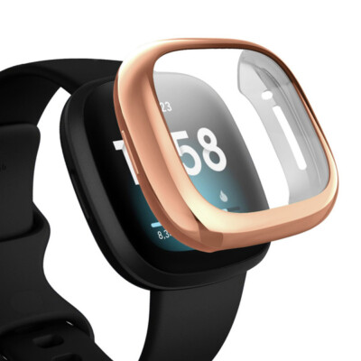for Fitbit Versa 4/Sense2 Soft TPU Screen Protector Case Cover Full Bumper Cover