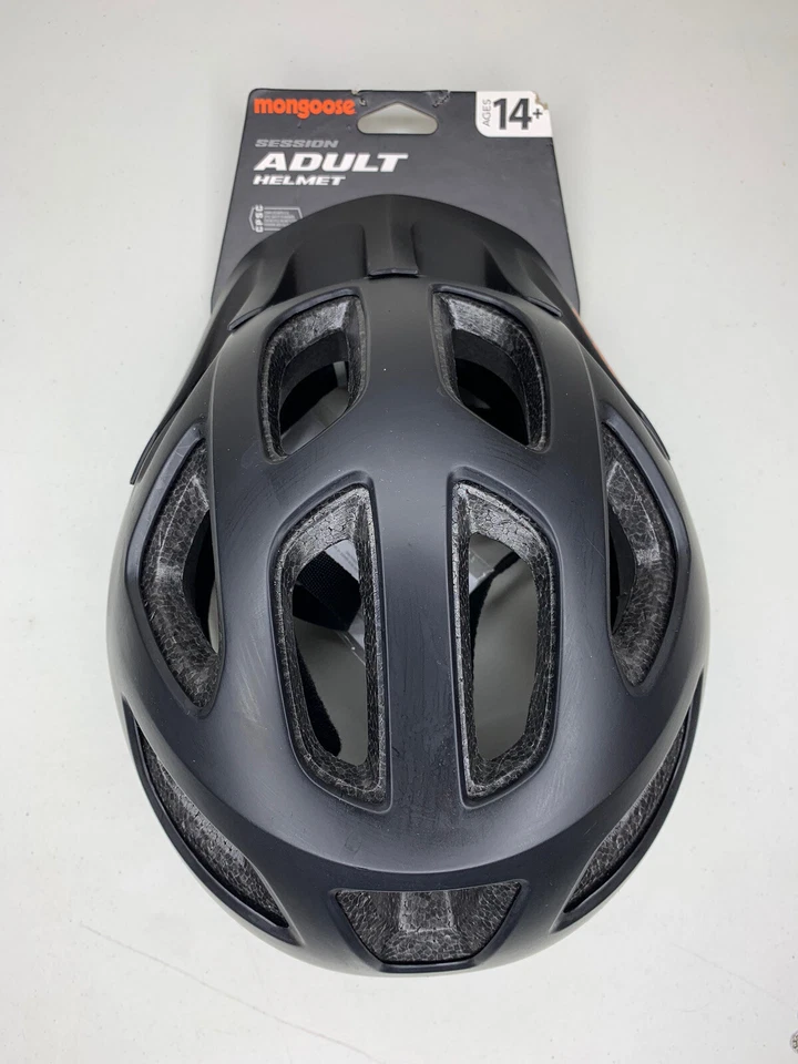 Mongoose Session Adult Adjustable Bicycling Helmet, Black, 14+, MG79663-2 - Image 2 of 4