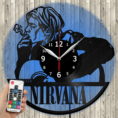 LED Clock Nirvana LED Light Vinyl Record Wall Clock LED Wall Clock 2720