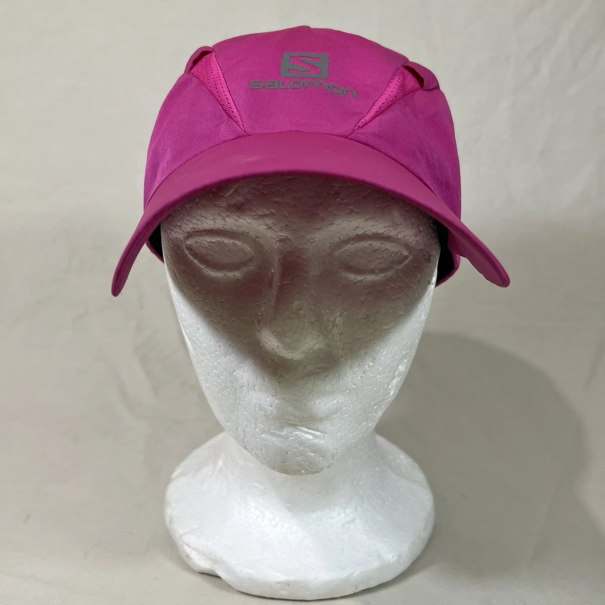 Salomon Pink Cap Hat Logo Tail Running Hiking Ski Snowboard Strap