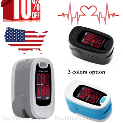 Finger Pulse Oximeter LED Blood Oxygen Heart Rate Spo2 PR Patient Monitor O2 USA