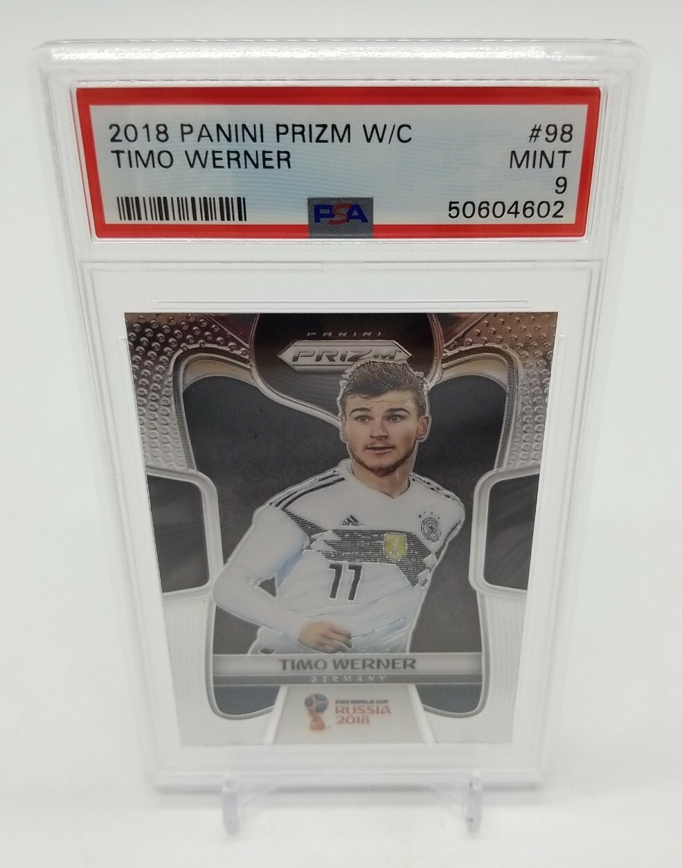 2018 Panini Prizm World Cup Soccer TIMO WERNER PSA 9 Mint #98 Germany (50604602)