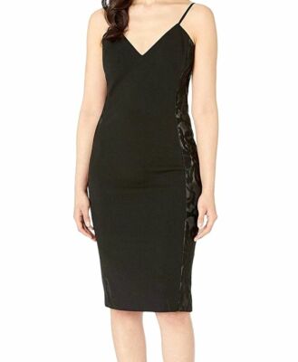 Vince Camuto Contrasting Sheath Dress, Women's, Size: 6, Black