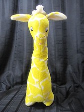 BIG VINTAGE EDEN GIRAFFE YELLOW WHITE PLUSH BABY NURSERY TOY DECORATION