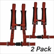 Pair of Red 4 Point Harnesses-RZR-UTV