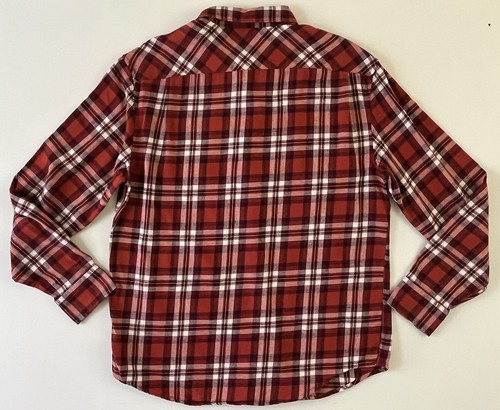Sean John Red Plaid Flannel 3XL Men's Tailored Fit Button Shirt Long Sleeve 0010 - Picture 10 of 10