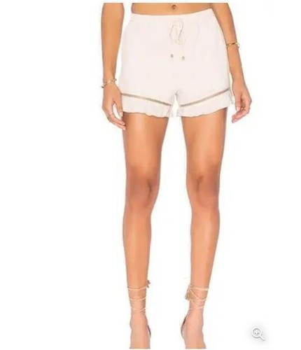 NUOVI REVOLVE Heartloom Alida crepe cravatta arricciata all'uncinetto pantaloncini cottage fluenti S - Foto 2 di 5