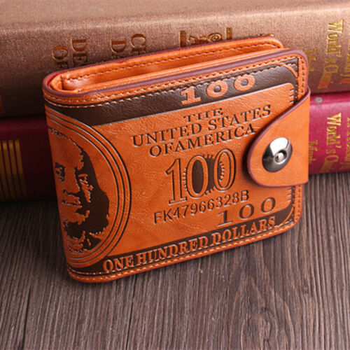 Men's US 100 Dollar Leather Wallet Bill Money Billfold Card Holder Purse Handbag - Picture 14 of 14