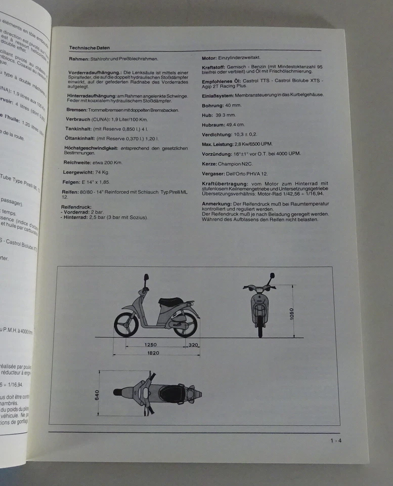 Manual De Taller Piaggio Scooter Free Stand 01/1993 - Imagen 3 de 4