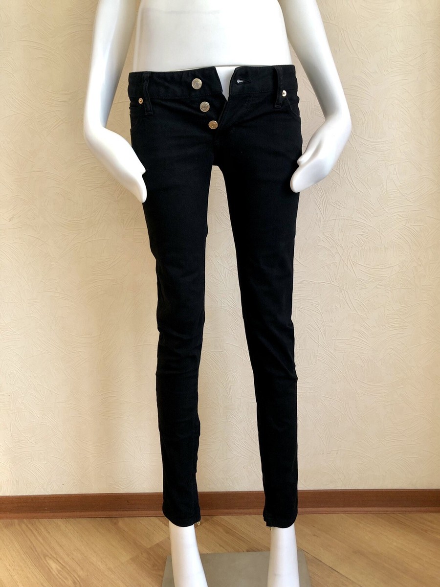 DSQUARED2 Black Cotton Denim Skinny Jeans Size 38 IT | eBay