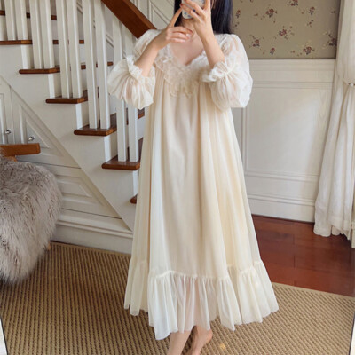 Sweet Womens Princess Nightdress Nightgowns Mesh Sleepwear Long Sleeve Dress | eBay Sweet Womens Princess Nightdress Nightgowns Mesh Sleepwear Long Sleeve Dress | eBay
