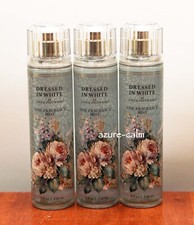 Bath Body Works DRESSED IN WHITE 8 ozs Body Fragrance Mist x 3