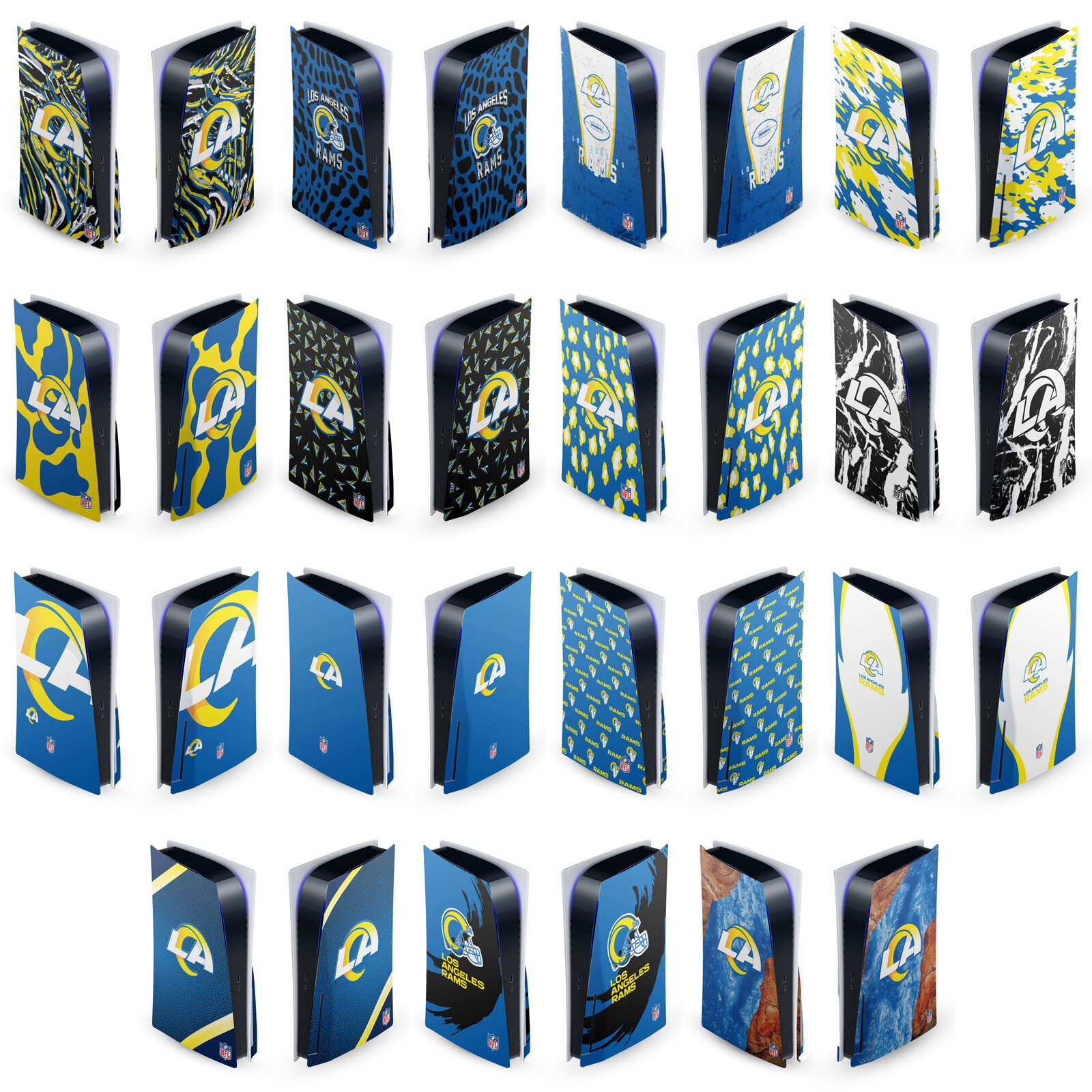 OFFICIAL NFL LOS ANGELES RAMS VINYL SKIN DECAL FOR SONY PS5 DISC EDITION CONSOLE