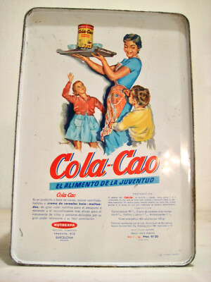 Vintage Blechdose  Cola - Cao Botones  50er 60er Jahre Asia Motiv 60s Metal  Box