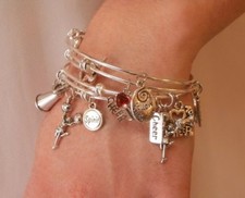 Cheerleading Bracelet Set, Cheerleading Jewerly, Cheerleading Gift, Cheer Charm