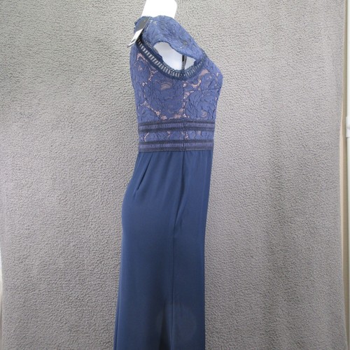 Tadashi Shoji Long Dress Women’s Size 6 Navy Maxi Lace Evening Cocktail #4311 - Picture 5 of 21