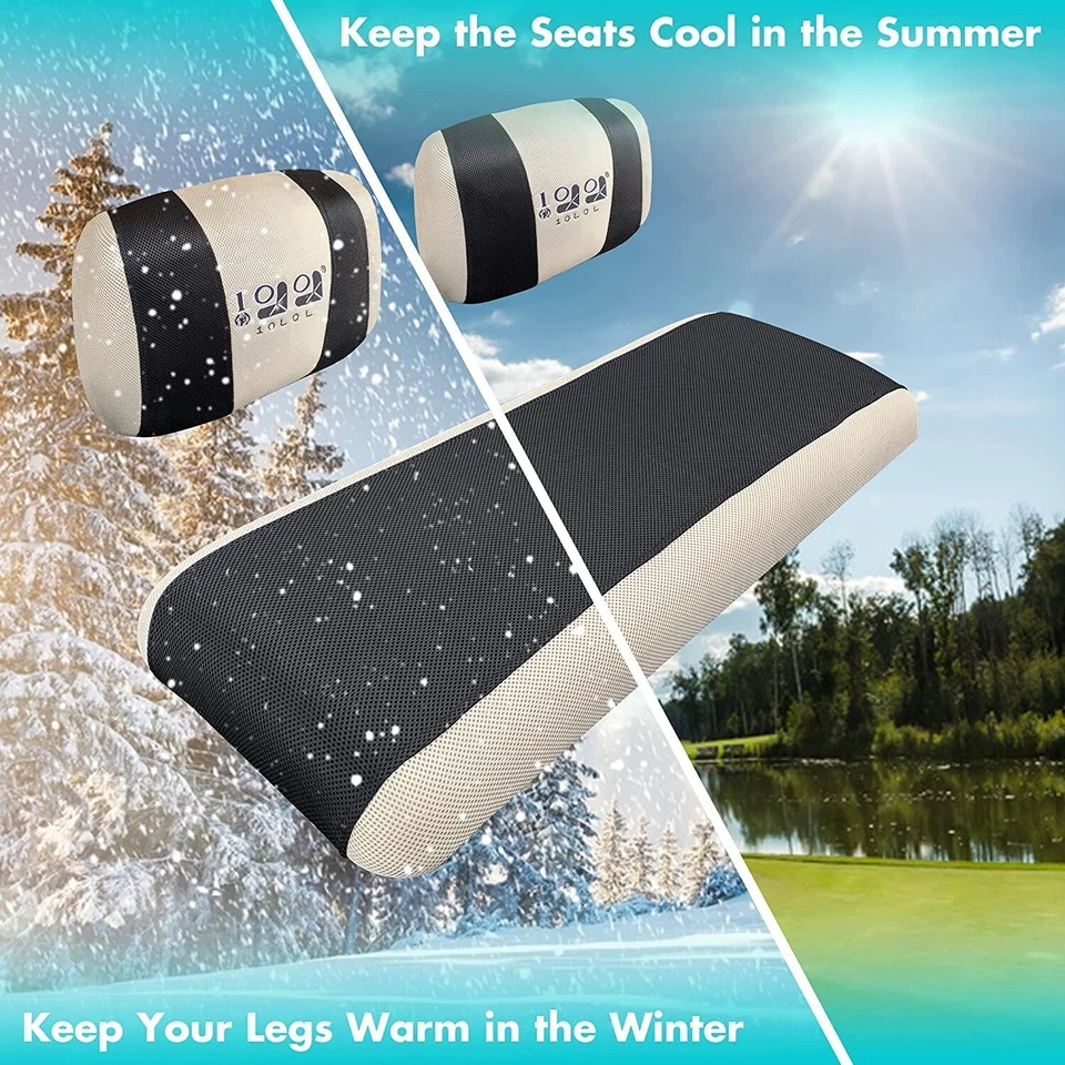 Fundas de asiento de carro de golf para Yamaha G16 G19 G22 Club Car DS Pre-2000, EZGO Marathon Foto 4 de 4