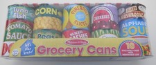 Melissa  Doug Let's Play House  Grocery Cans 10 piece stackable BA