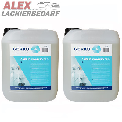 2x 5L Gerko Klebelack PRO Kabinenklebelack Antidust Staubbindelack Lackierkabine